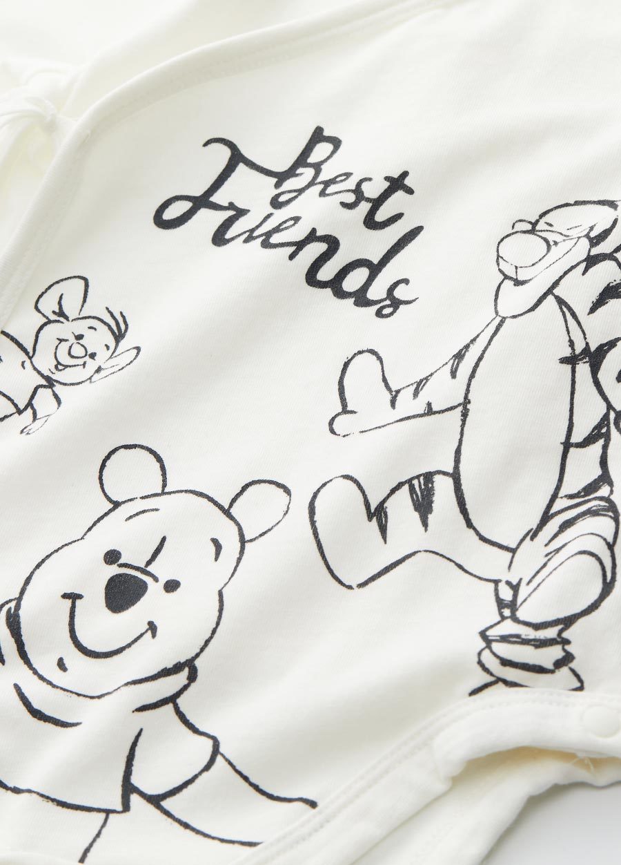 Disney Winnie The Pooh Newborn Cotton L/S Romper 2 Pcs Pack