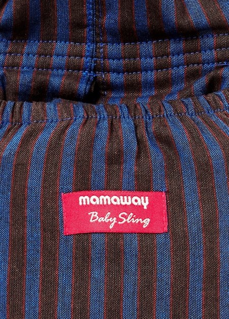 Blueberry Brownie Baby Ring Sling-Blue Brown Striped4