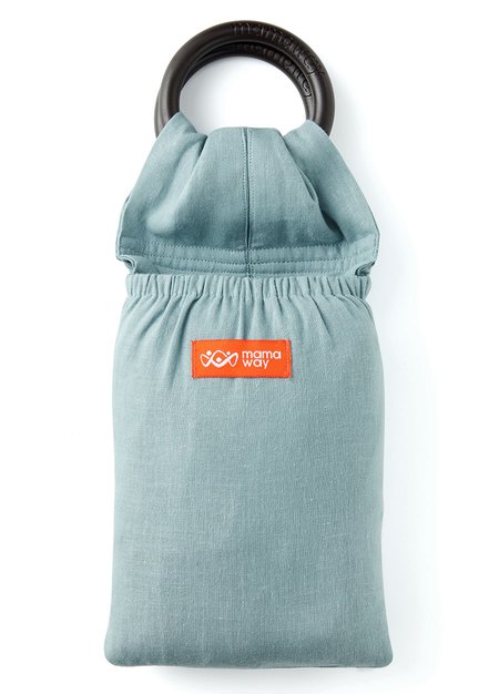 Solid Linen Baby Ring Sling-Blue Grey3
