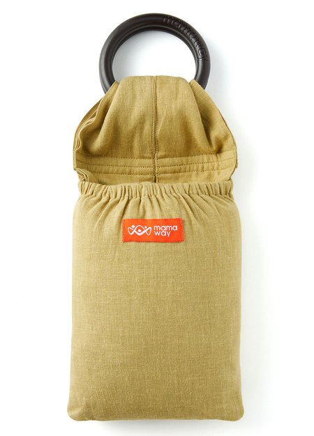 Solid Linen Baby Ring Sling-Olive2
