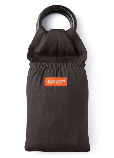 Solid Linen Baby Ring Sling-Charcoal2