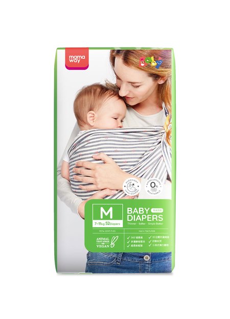 Mamaway Baby Diapers (M, 52pcs)
