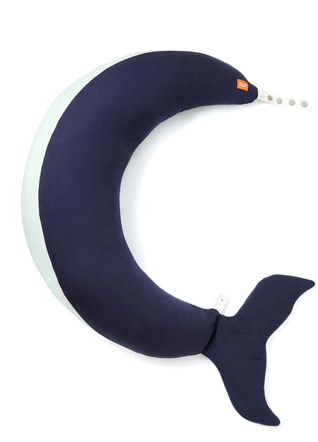 Non-toxic Maternity Support & Nursing Moon Pillow Whales-Navy2