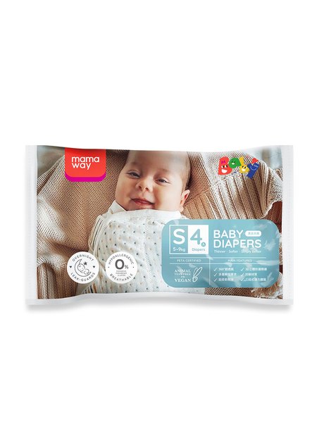 [Mini Pack] Mamaway Baby Diapers (S, 4 pcs)