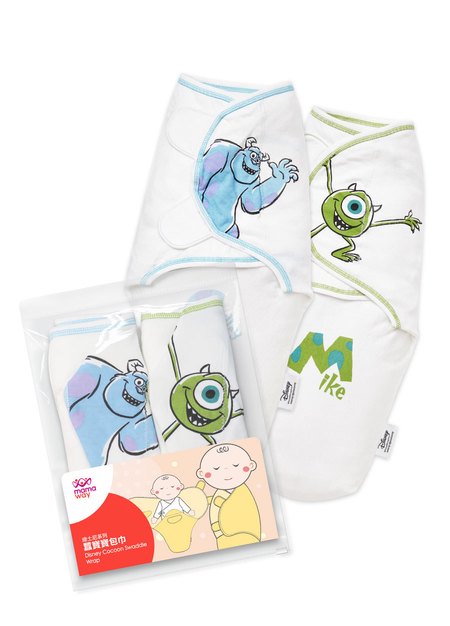 Disney Monsters Inc Cocoon Swaddle Wrap 2 Pack-White1