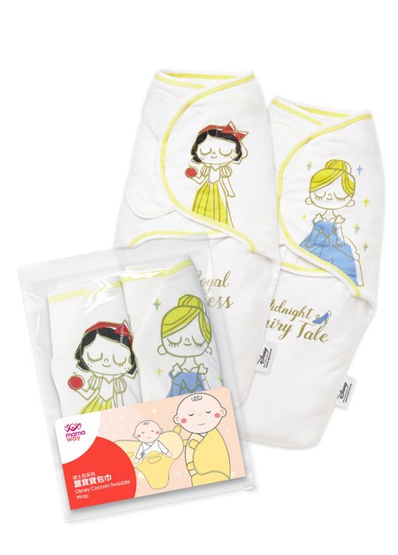Disney Princess Cocoon Swaddle Wrap 2 Pack-White1