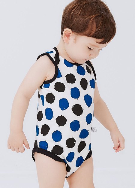 Baby Cotton S/L Bodysuit 2 Pcs Pack-Blue2
