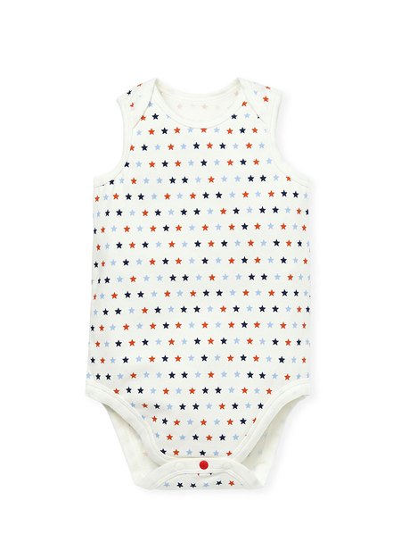 Baby Cotton Sleeveless Bodysuit 2 Pack-Navy2