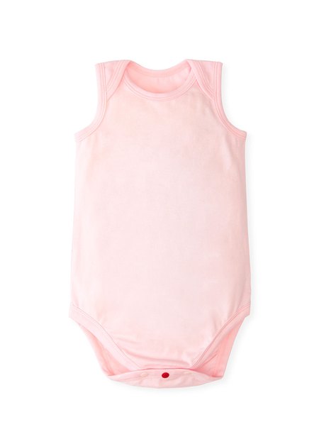 Baby Cotton Sleeveless Bodysuit 2 Pack-Pink2
