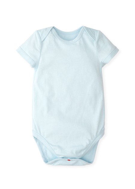 Baby Cotton Short Sleeve Bodysuit 2 Pack-Light Blue2