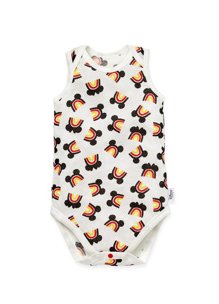 Baby Cotton Mesh Sleeveless Bodysuit 2 Pack-Cream3