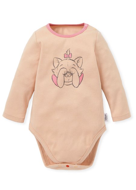 Baby Disney Cotton Long Sleeve Bodysuit-Dusty Pink1