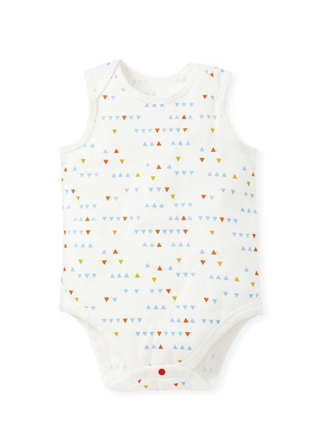 Geometry Baby Cotton Sleeveless Bodysuit 2 Pack-Light Blue2