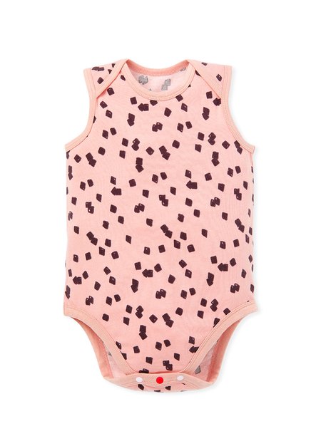 Grass Jelly Baby Cotton S/L Bodysuit 2 Pcs Pack-Dusty Pink2