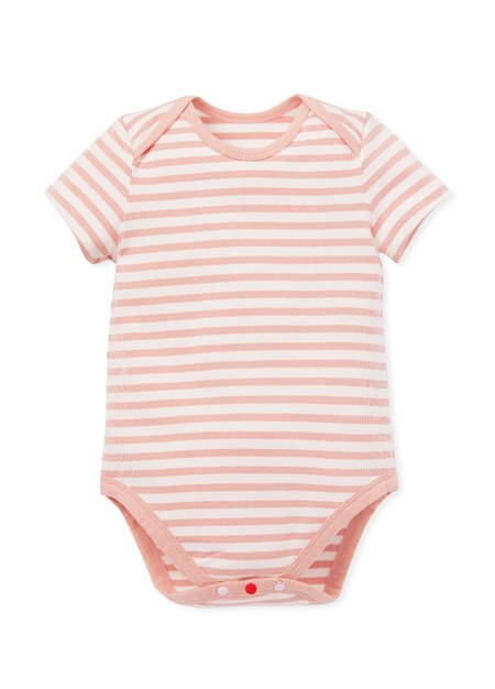 Grass Jelly Baby Cotton S/S Bodysuit 2 Pcs Pack-Dusty Pink3