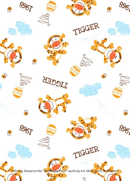 Disney Tigger Newborn Cotton L/S Bodysuit 2 Pcs Pack-Orange4