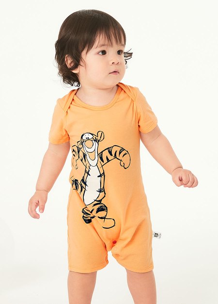Disney Tigger Baby Cotton S/S Romper-Orange3