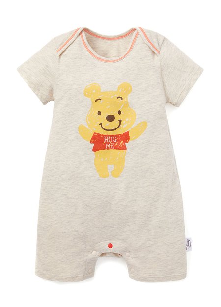 Disney Winnie The Pooh Baby Cotton S/S Romper-Cream1