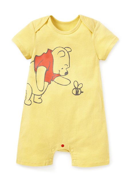 Disney Winnie The Pooh Baby Cotton S/S Romper-Butter1