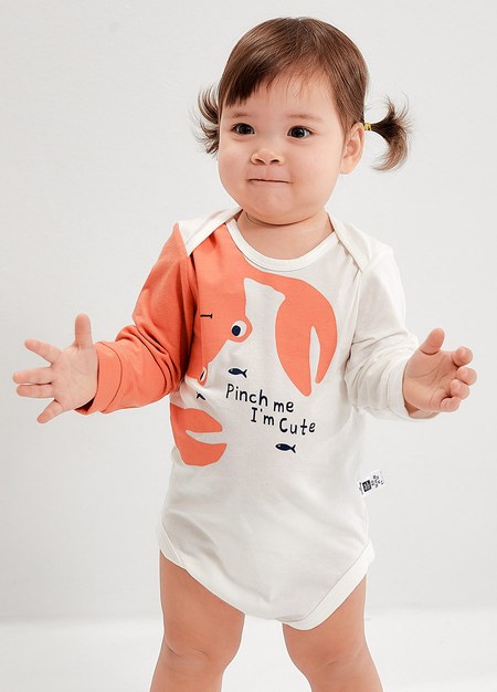 Cutie Crab Baby Cotton L/S Bodysuit