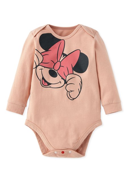 Disney Shy Minnie Mouse Baby Cotton L/S Bodysuit