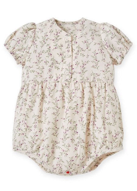 Floral-print Baby Short Sleeve Romper