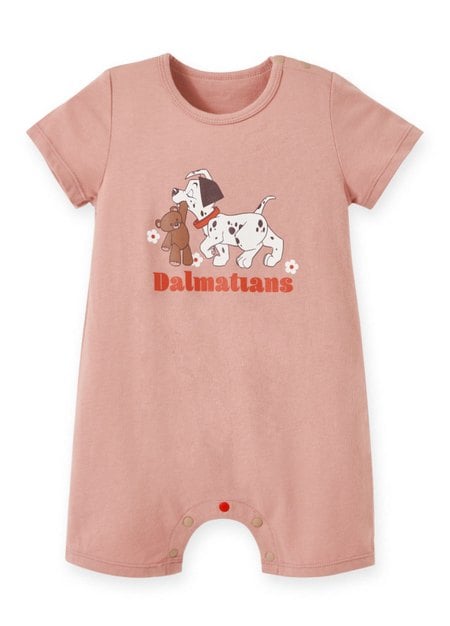 Disney Dalmatians & Teddy Baby Cotton Short Sleeve Romper