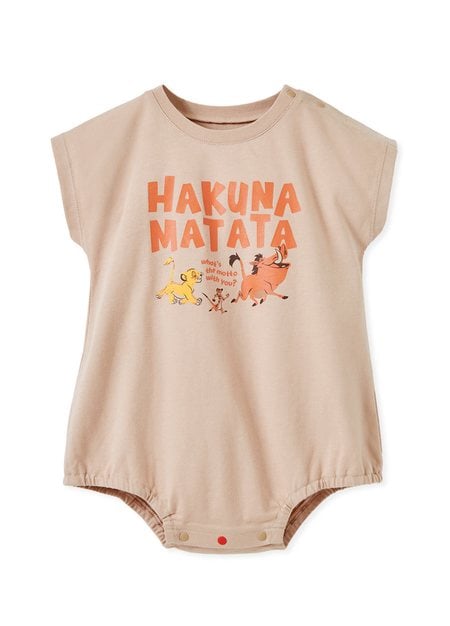 Disney Hakuna Matata Baby Cotton Short Sleeve Romper