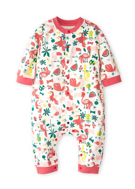 Baby Long Sleeve One Piece Outfit-Rose1