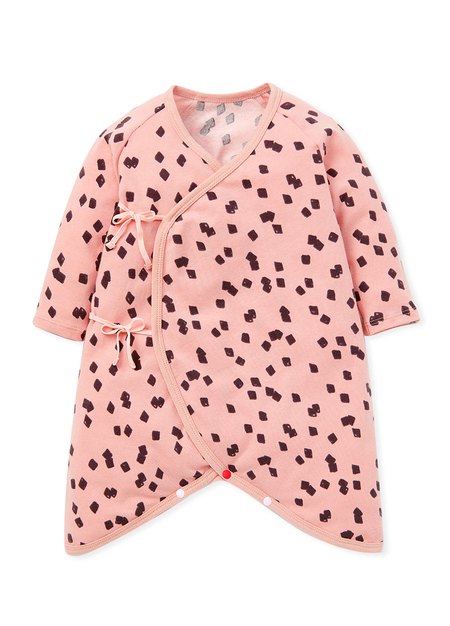 Grass Jelly Newborn Cotton S/S Bodysuit 2 Pcs Pack-Dusty Pink2