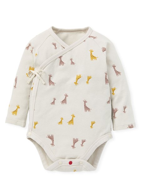 Giraffe Baby Cotton L/S Bodysuit 2 Pack-Khaki2