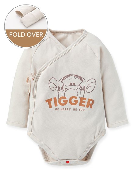 Disney Tigger Newborn Cotton L/S Bodysuit-Khaki1