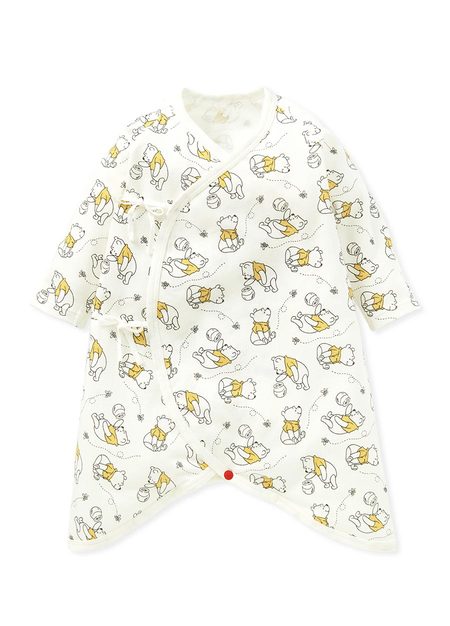 Disney Winnie The Pooh Newborn Cotton L/S Romper 2 Pcs Pack-Cream2