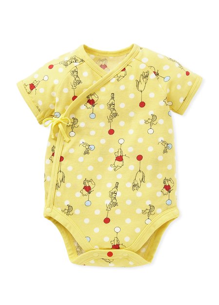 Disney Winnie The Pooh Newborn Cotton S/S Bodysuit 2 Pcs Pack-Yellow3
