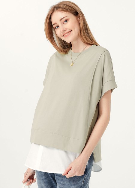 2 in 1 Cotton M&N Top-Sage Green1