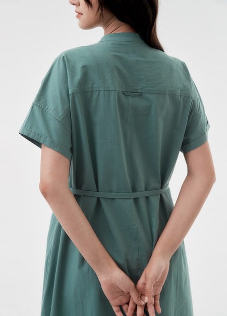 Cotton Maternity & Nursing Shirt Dress