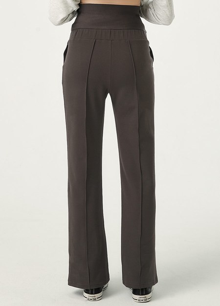 Relaxed Maternity Slim Pants-Charcoal4