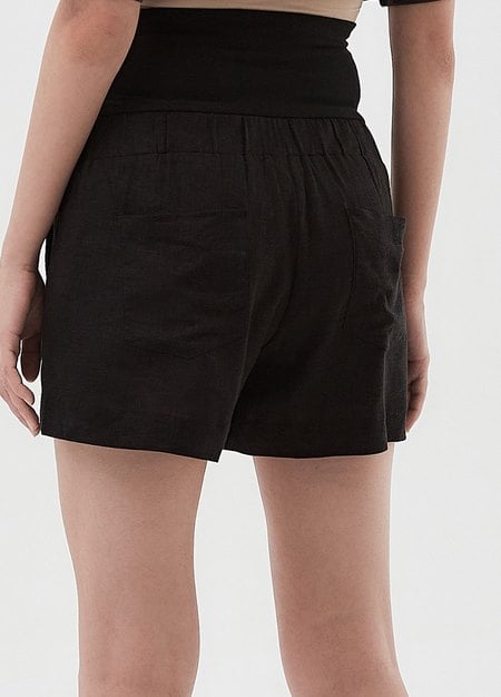 Cooling Linen Maternity Shorts