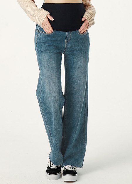 Best Fit Maternity Straight Leg Jeans-Blue2