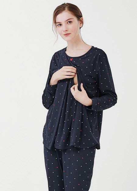 Mickey Dotty Modal Maternity and Nursing Pyjama Set