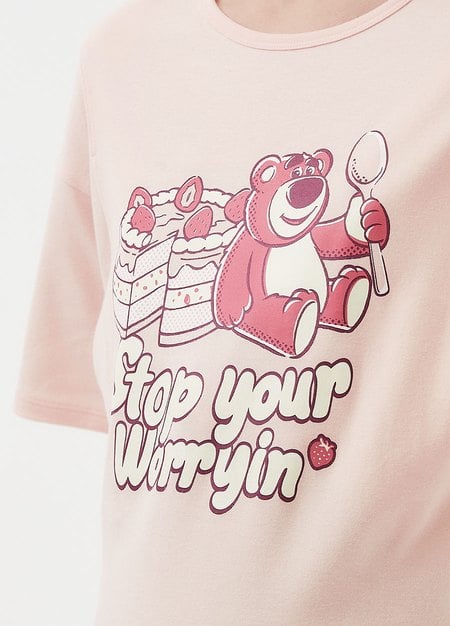 Disney Lotso Loves Dessert Maternity & Nursing Pyjama Dress-Pink4
