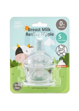 Breast Milk Realize Nipple 2 Pack - S