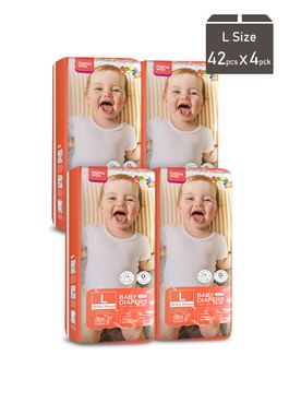 Mamaway Baby Diapers (L, 42pcs x 4pck) - L