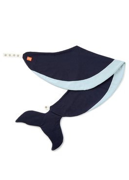 Non-toxic Maternity Support & Nursing Moon Pillow Whales - Mid Blue