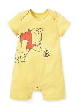 Disney Winnie The Pooh Baby Cotton S/S Romper - Butter