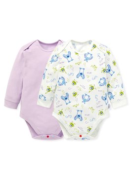 Disney Baby Cotton L/S Bodysuit 2 Pcs Pack - Lilac