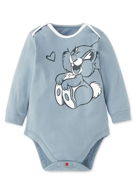 Disney Thumper Baby Cotton Long Sleeve Bodysuit - Blue Grey