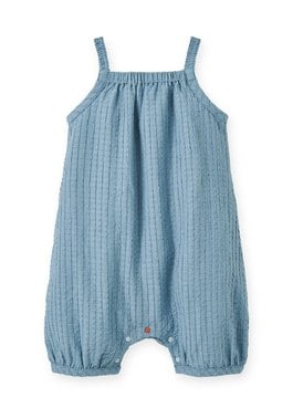 Spaghetti Strap Baby Bib Shorts - Blue