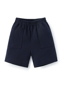 Baby Cotton Pull On Shorts with Pocket - Navy