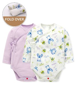 Disney Monsters University Newborn Cotton L/S Bodysuit 2 Pcs Pack - Lilac